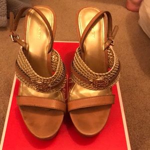 Coach wedge sandals size 8